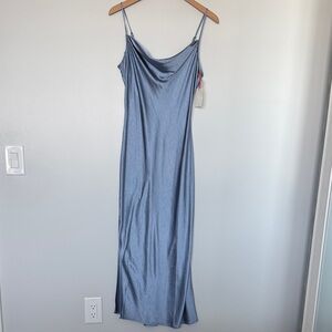 NWT Open Edit Blue Slip Dress Size Medium